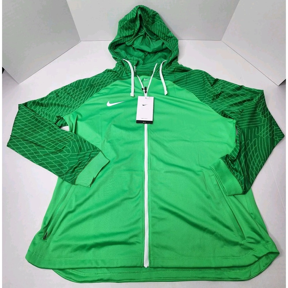 Nike Dri-FIT Knit Strike 23 Hooded FZ Soccer Track Jacket Womens XL Green DR2573